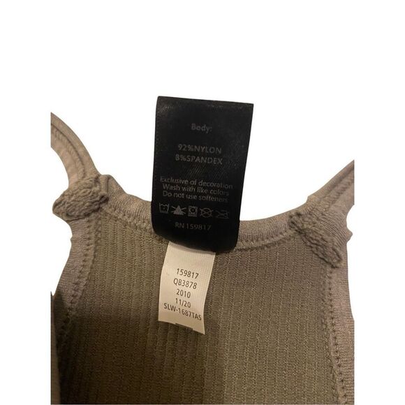 AS Revival Ribbed Racerback Cropped Cami Tank Top Crop Workout Sleepwear - Picture 8 of 12